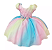 Vestido Infantil Chuva de Amor Colorido Circo Cinto Pérolas - Imagem 2