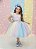 Vestido Infantil Chuva de Amor Colorido Circo Cinto Pérolas - Imagem 8