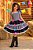 Vestido Infantil de Alça Junino Arraiá Festas Preto Xadrez - Imagem 1