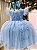 Vestido Infantil Jardim Fada Azul Encantada Borboletas - Imagem 5