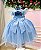 Vestido Infantil Jardim Fada Azul Encantada Borboletas - Imagem 6