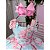 Vestido Infantil Luxo Festa Princesa Elegante Floral Azul - Imagem 5