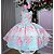 Vestido Infantil Luxo Festa Princesa Elegante Floral Azul - Imagem 2