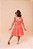Vestido Infantil Rosa Neon Cerejinha Natalino Com Laço - Imagem 7