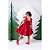 Vestido Infantil Vermelho Cerejinha Natalino Com Laço - Imagem 6