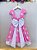 Vestido Rosa Infantil Poá Realeza Bolinha Branca - Imagem 4