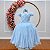 Vestido Infantil Formatura Festa Luxo Daminhas Azul Luxo - Imagem 2