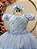 Vestido Infantil Formatura Festa Luxo Daminhas Azul Luxo - Imagem 3