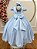 Vestido Infantil Formatura Festa Luxo Daminhas Azul Luxo - Imagem 4