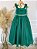 Vestido Infantil Longo Verde Aplique de Borboletas Festas Formatura - Imagem 4