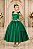 Vestido Infantil Longo Verde Aplique de Borboletas Festas Formatura - Imagem 1