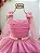 Vestido Infantil Longo Rosa Chiclete Formatura Borboletas Festas - Imagem 4