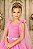 Vestido Infantil Longo Rosa Chiclete Formatura Borboletas Festas - Imagem 2