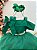 Vestido Infantil de Alça Verde Saia Glitter e Broche Festas - Imagem 8