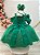 Vestido Infantil de Alça Verde Saia Glitter e Broche Festas - Imagem 9
