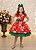 Vestido Infantil Vermelho e Verde Ursinhos Natal Festas - Imagem 8