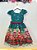 Vestido Infantil Verde Bandeira Ursinhos Natal Festas - Imagem 4