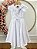 Vestido Infantil Branco Busto Nervura Formaturas Daminha - Imagem 3