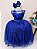 Vestido Infantil Azul Royal Renda Tule Brilho Formatura Luxo - Imagem 2
