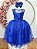 Vestido Infantil Azul Royal Renda Tule Brilho Formatura Luxo - Imagem 5