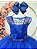 Vestido Infantil Azul Royal Renda Tule Brilho Formatura Luxo - Imagem 6