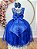 Vestido Infantil Azul Royal Renda Tule Brilho Formatura Luxo - Imagem 7