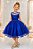 Vestido Infantil Azul Royal Renda Tule Brilho Formatura Luxo - Imagem 3