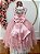 Vestido Infantil Rosé Renda e Tule com Brilho Daminhas - Imagem 5