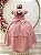 Vestido Infantil Longo Rose Busto Nervura Festas Daminhas - Imagem 4