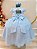 Vestido Infantil Festa Casamento Formatura Azul Claro Daminha Luxo - Imagem 4