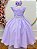 Vestido Infantil Longo Lilás Para Daminha Formatura Festa - Imagem 1