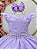 Vestido Infantil Longo Lilás Para Daminha Formatura Festa - Imagem 3