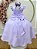Vestido Infantil Longo Lilás Para Daminha Formatura Festa - Imagem 5