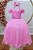 Vestido Infantil Formatura Festa Luxo Daminhas Rosa Luxo - Imagem 1