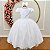 Vestido Infantil Formatura Festa Luxo Daminhas Branco Luxo - Imagem 1