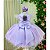 Vestido Infantil Jardim Encantado Lilas Luxo Flores Borboletas - Imagem 8