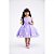 Vestido Infantil Jardim Encantado Lilas Luxo Flores Borboletas - Imagem 7