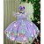 Vestido Infantil Jardim Encantado Lilas Luxo Flores Borboletas - Imagem 2
