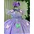 Vestido Infantil Jardim Encantado Lilas Luxo Flores Borboletas - Imagem 3