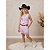 Conjunto Boiadeira Infantil Jeans Lilas Country Festa Rodeio - Imagem 4