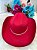 Chapéu Vermelho Boiadeira Cowboy Infantil Festa Rodeio - Imagem 1
