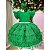 Vestido de Festa Infantil Verde Bandeira com Glitter e Babados - Imagem 2