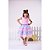 Vestido de Festa Infantil Rosa Arco-Íris Unicórnio com Babados - Imagem 3
