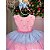 Vestido de Festa Infantil Rosa Arco-Íris Unicórnio com Babados - Imagem 6