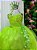 Vestido de Princesa Infantil Longo Verde com Tiara para Festa - Imagem 6
