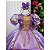 Fantasia Infantil Princesa Lilás Longa para Festa - Imagem 6