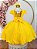 Vestido de Festa Infantil Amarelo com Pérolas e Strass - Imagem 7