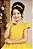 Vestido de Festa Infantil Amarelo com Pérolas e Strass - Imagem 2