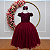 Vestido Infantil Formatura Festa Luxo Daminhas Marsala Luxo - Imagem 1