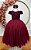 Vestido Infantil Formatura Festa Luxo Daminhas Marsala Luxo - Imagem 2